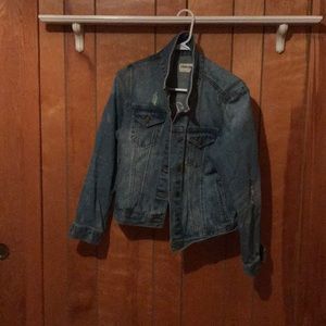 Graphic jean jacket